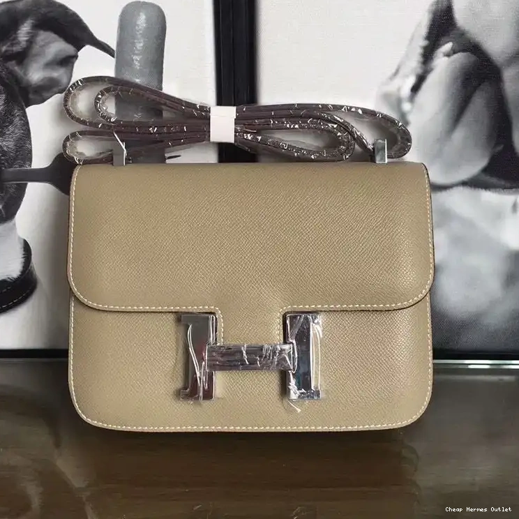 Hardware Palladium Leather Epsom Hermes Grey In Constance Bag 0501